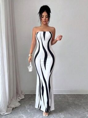 WORN ONCE! Glyssa Size Medium M Elegant Long Dress lot6621